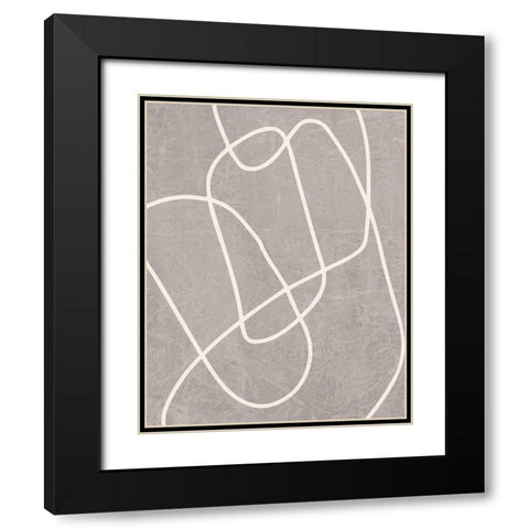 Fissures II Black Modern Wood Framed Art Print with Double Matting by Santiago, Daniela