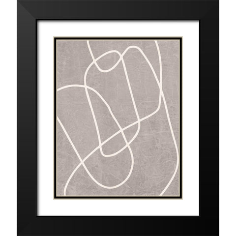 Fissures II Black Modern Wood Framed Art Print with Double Matting by Santiago, Daniela