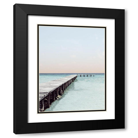 La Playa Black Modern Wood Framed Art Print with Double Matting by Carpentieri, Natalie