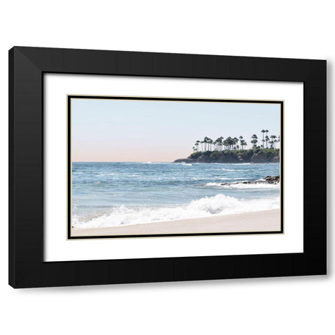 Distant Palms Black Modern Wood Framed Art Print with Double Matting by Carpentieri, Natalie