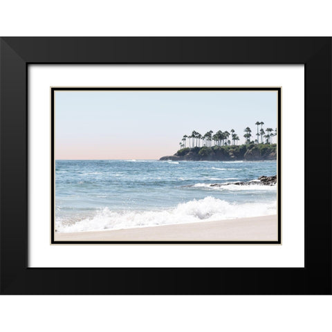 Distant Palms Black Modern Wood Framed Art Print with Double Matting by Carpentieri, Natalie