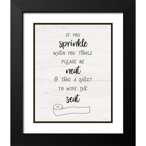 Wipe the Seat Black Modern Wood Framed Art Print with Double Matting by Carpentieri, Natalie