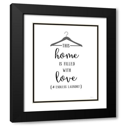 Love and Laundry Black Modern Wood Framed Art Print with Double Matting by Carpentieri, Natalie