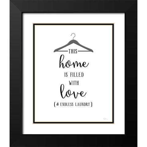 Love and Laundry Black Modern Wood Framed Art Print with Double Matting by Carpentieri, Natalie