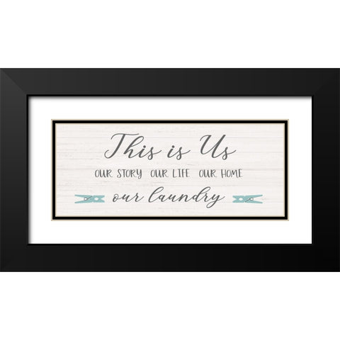 Us and Our Laundry Black Modern Wood Framed Art Print with Double Matting by Carpentieri, Natalie