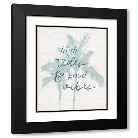 High Tides Black Modern Wood Framed Art Print with Double Matting by Carpentieri, Natalie