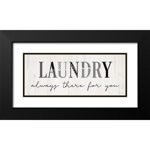 Always There Black Modern Wood Framed Art Print with Double Matting by CAD Designs