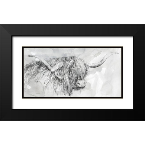 Highland Prince Black Modern Wood Framed Art Print with Double Matting by Robinson, Carol