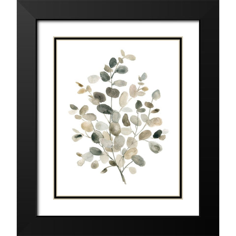 Neutral Eucalyptus I Black Modern Wood Framed Art Print with Double Matting by Robinson, Carol