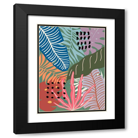 Paradise Pop I Black Modern Wood Framed Art Print with Double Matting by Santiago, Daniela