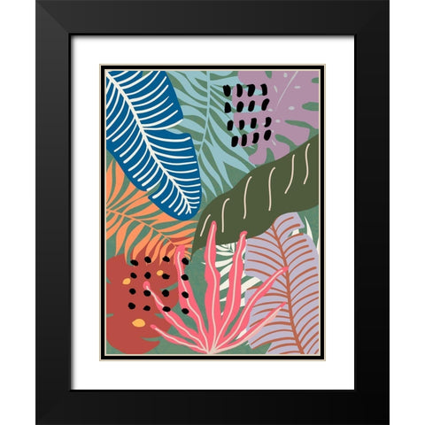 Paradise Pop I Black Modern Wood Framed Art Print with Double Matting by Santiago, Daniela