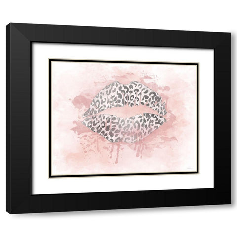 Cheetah Kisses Black Modern Wood Framed Art Print with Double Matting by Carpentieri, Natalie