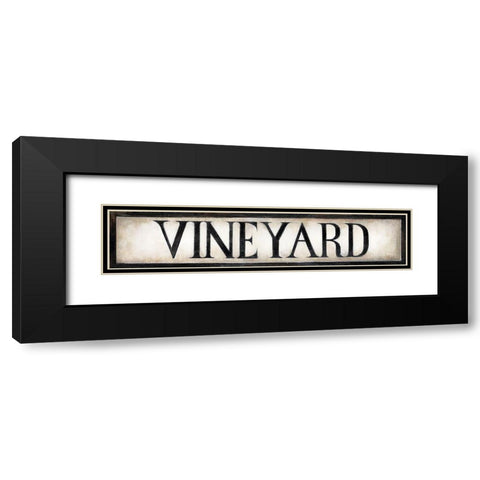 Vintage Vineyard Black Modern Wood Framed Art Print with Double Matting by Vollherbst-Lane, Elaine