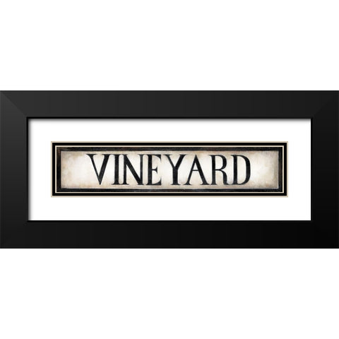 Vintage Vineyard Black Modern Wood Framed Art Print with Double Matting by Vollherbst-Lane, Elaine