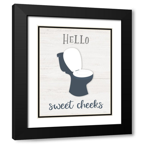 Hello Sweet Cheeks Black Modern Wood Framed Art Print with Double Matting by Carpentieri, Natalie