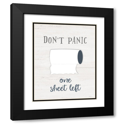 Dont Panic Black Modern Wood Framed Art Print with Double Matting by Carpentieri, Natalie