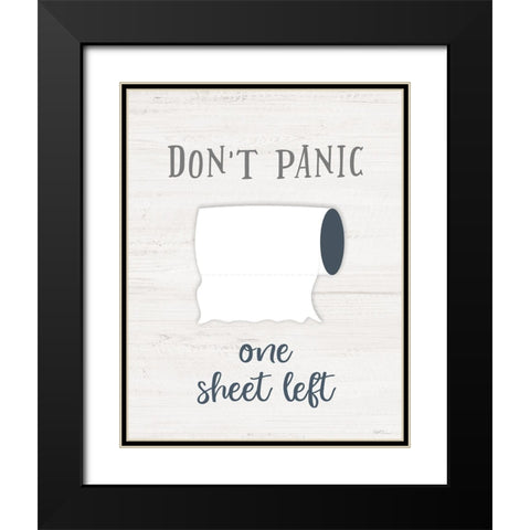 Dont Panic Black Modern Wood Framed Art Print with Double Matting by Carpentieri, Natalie