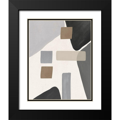 Grey Valley Black Modern Wood Framed Art Print with Double Matting by Jill, Susan