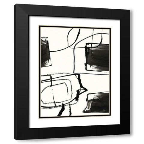In The Neighborhood II Black Modern Wood Framed Art Print with Double Matting by Jill, Susan