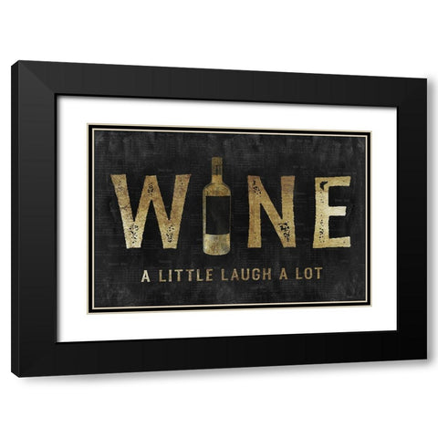 Golden Wine Black Modern Wood Framed Art Print with Double Matting by Carpentieri, Natalie