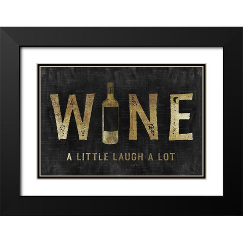 Golden Wine Black Modern Wood Framed Art Print with Double Matting by Carpentieri, Natalie