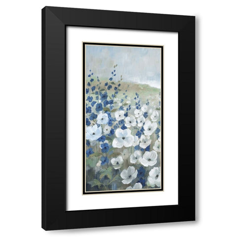 New Meadows Flowers I Black Modern Wood Framed Art Print with Double Matting by Nan