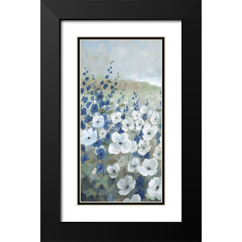 New Meadows Flowers I Black Modern Wood Framed Art Print with Double Matting by Nan