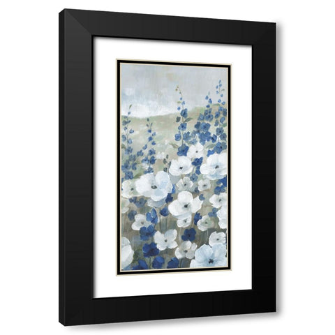 New Meadows Flowers II Black Modern Wood Framed Art Print with Double Matting by Nan