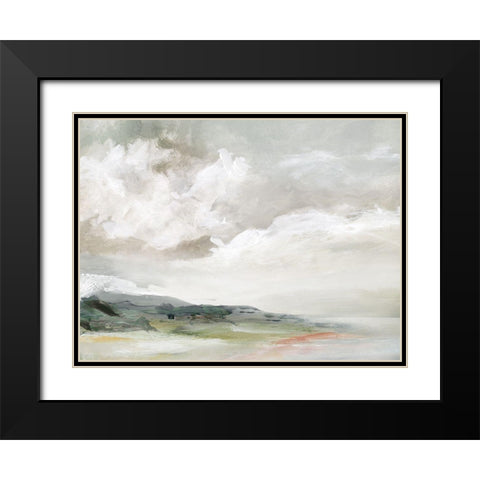 Abstract Earth Black Modern Wood Framed Art Print with Double Matting by Robinson, Carol