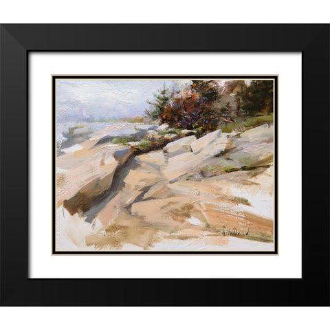 Ocean Point Black Modern Wood Framed Art Print with Double Matting by Swatland, Katie