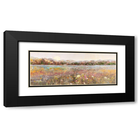 Meadow Sunrise Black Modern Wood Framed Art Print with Double Matting by Swatland, Sally