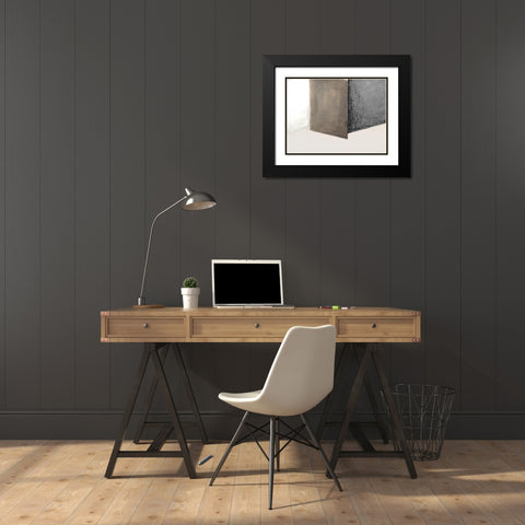 Shape Shift I Black Modern Wood Framed Art Print with Double Matting by Tava Studios