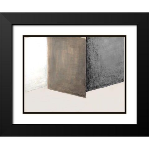 Shape Shift I Black Modern Wood Framed Art Print with Double Matting by Tava Studios