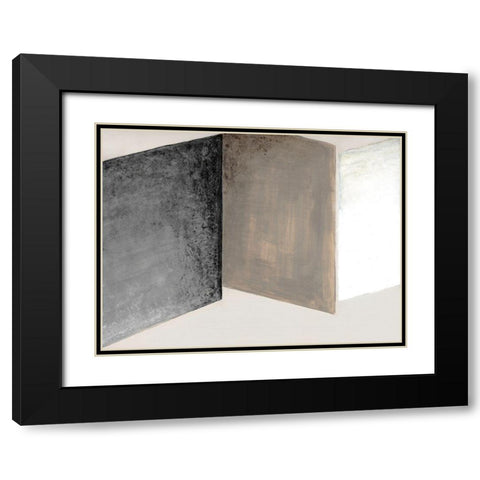 Shape Shift II Black Modern Wood Framed Art Print with Double Matting by Tava Studios