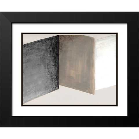 Shape Shift II Black Modern Wood Framed Art Print with Double Matting by Tava Studios