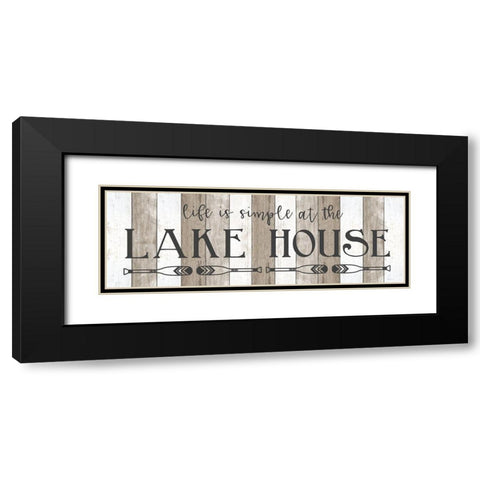 Simple at the Lake House Black Modern Wood Framed Art Print with Double Matting by Carpentieri, Natalie
