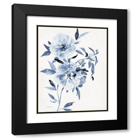 Inky Chickory Botanical I Black Modern Wood Framed Art Print with Double Matting by Robinson, Carol