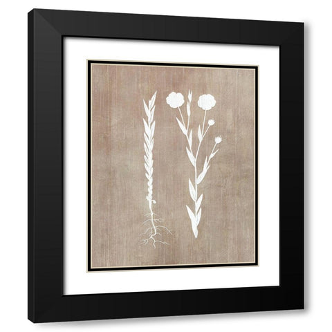 Botany Beauty III Black Modern Wood Framed Art Print with Double Matting by CAD Designs