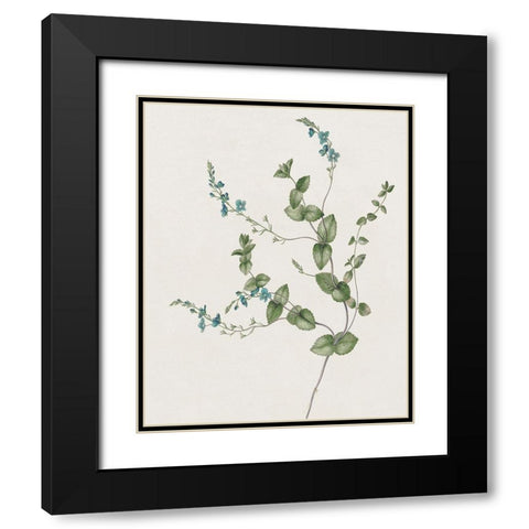 Blue Wispy II Black Modern Wood Framed Art Print with Double Matting by Donovan, Kelly