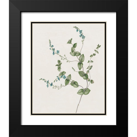 Blue Wispy II Black Modern Wood Framed Art Print with Double Matting by Donovan, Kelly