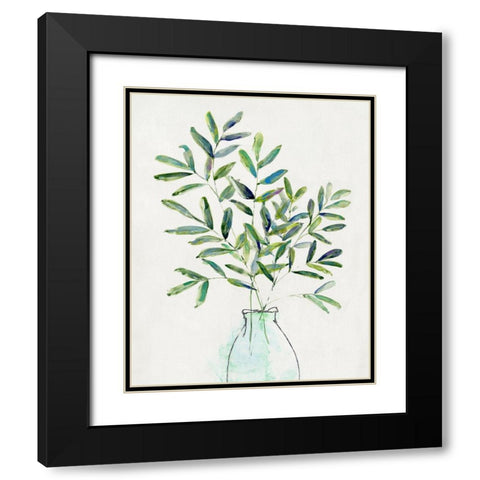 Spring Greenery Arrangement I Black Modern Wood Framed Art Print with Double Matting by Swatland, Sally