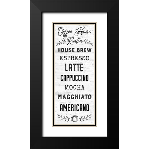Coffee House Black Modern Wood Framed Art Print with Double Matting by Carpentieri, Natalie