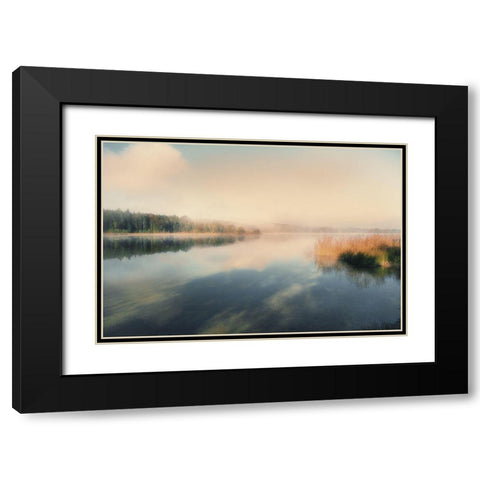 East Lake Black Modern Wood Framed Art Print with Double Matting by Weisz, Irene