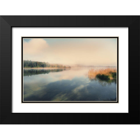 East Lake Black Modern Wood Framed Art Print with Double Matting by Weisz, Irene