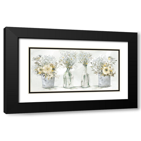 Farmhouse Bouquet Black Modern Wood Framed Art Print with Double Matting by Robinson, Carol