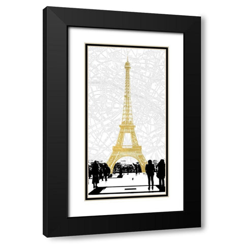 Paris Glam Black Modern Wood Framed Art Print with Double Matting by Jill, Susan