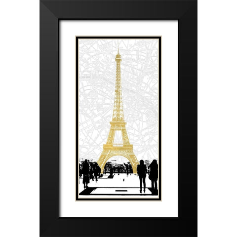 Paris Glam Black Modern Wood Framed Art Print with Double Matting by Jill, Susan