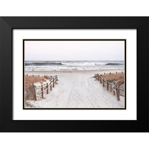 OBX Path Black Modern Wood Framed Art Print with Double Matting by Carpentieri, Natalie
