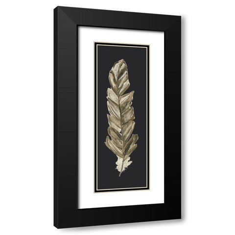 Soft Feather on Black II Black Modern Wood Framed Art Print with Double Matting by Swatland, Sally