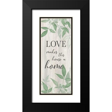 Love Makes Black Modern Wood Framed Art Print with Double Matting by Knutsen, Conrad